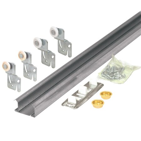 L.E. Johnson Prime-Line 7/8 in. D X 60 in. L Galvanized Steel By-Pass Door Hardware Set 1 pk 161792